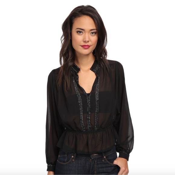 Free People Tops - Free People If I Had You Solid Blouse